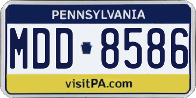 PA license plate MDD8586