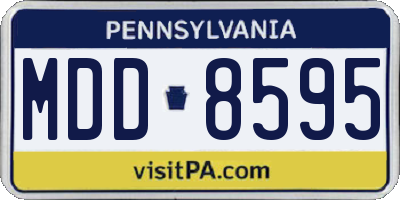 PA license plate MDD8595