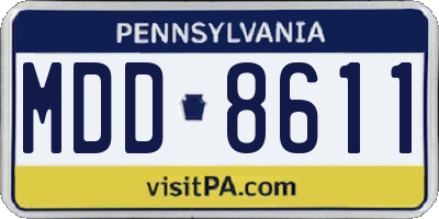 PA license plate MDD8611