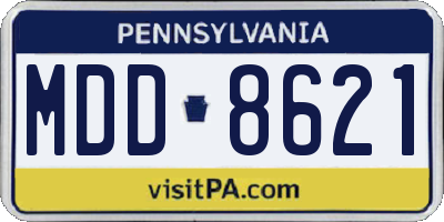 PA license plate MDD8621