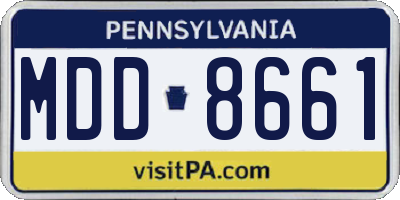 PA license plate MDD8661