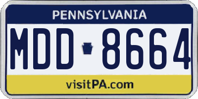PA license plate MDD8664
