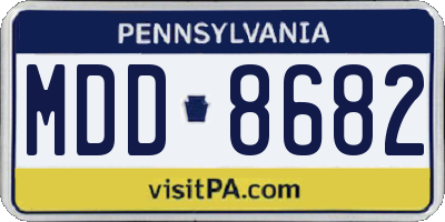PA license plate MDD8682