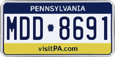 PA license plate MDD8691