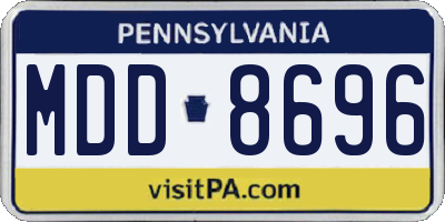 PA license plate MDD8696