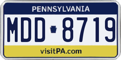 PA license plate MDD8719