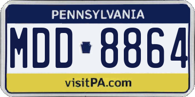 PA license plate MDD8864