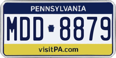 PA license plate MDD8879
