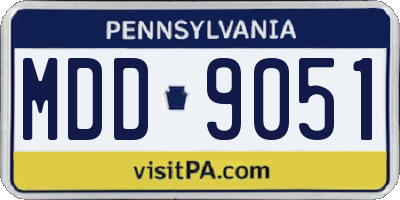 PA license plate MDD9051