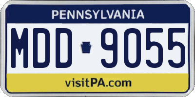 PA license plate MDD9055