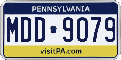 PA license plate MDD9079