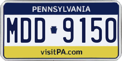 PA license plate MDD9150