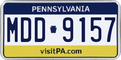 PA license plate MDD9157