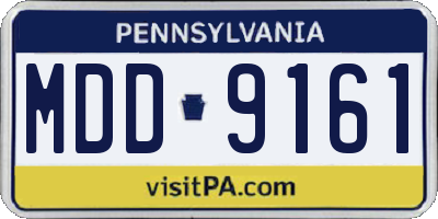 PA license plate MDD9161