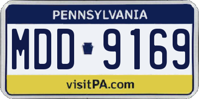 PA license plate MDD9169