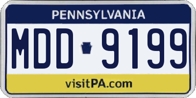 PA license plate MDD9199