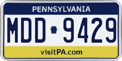 PA license plate MDD9429