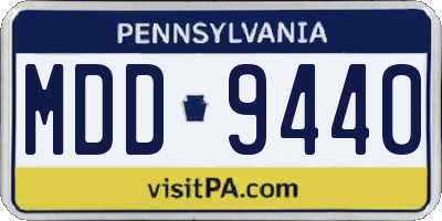 PA license plate MDD9440