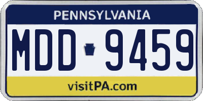 PA license plate MDD9459