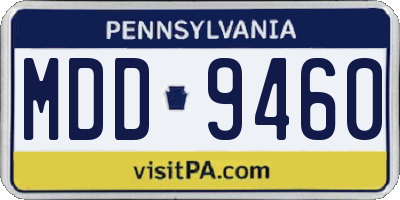 PA license plate MDD9460