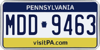 PA license plate MDD9463