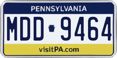 PA license plate MDD9464