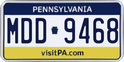 PA license plate MDD9468