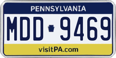 PA license plate MDD9469