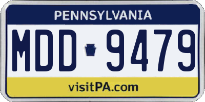 PA license plate MDD9479