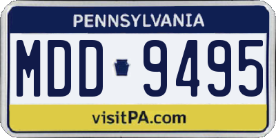 PA license plate MDD9495