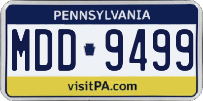 PA license plate MDD9499