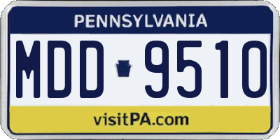 PA license plate MDD9510