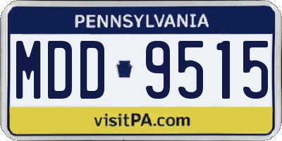 PA license plate MDD9515