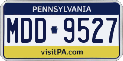 PA license plate MDD9527