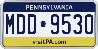 PA license plate MDD9530