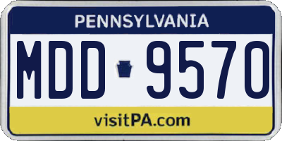 PA license plate MDD9570