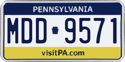 PA license plate MDD9571