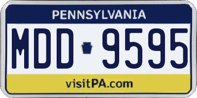 PA license plate MDD9595