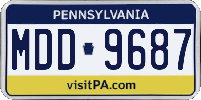 PA license plate MDD9687