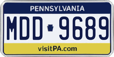 PA license plate MDD9689