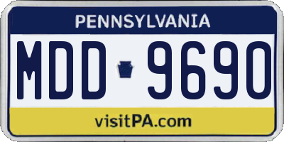 PA license plate MDD9690