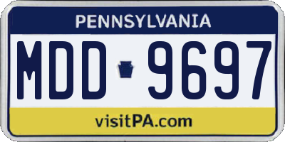 PA license plate MDD9697