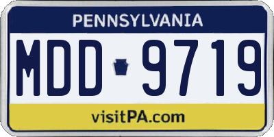PA license plate MDD9719