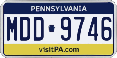 PA license plate MDD9746