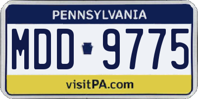 PA license plate MDD9775