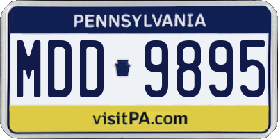 PA license plate MDD9895