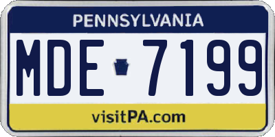 PA license plate MDE7199