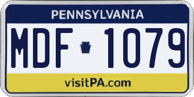 PA license plate MDF1079