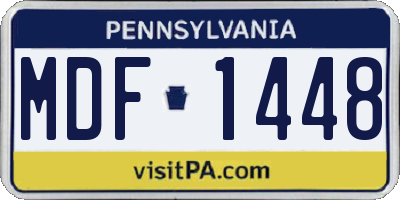PA license plate MDF1448