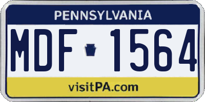 PA license plate MDF1564